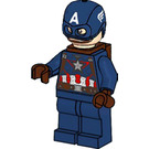 LEGO Kaptein America med Hjelm og Reddish Brun Hender med Halsbrakett Minifigur