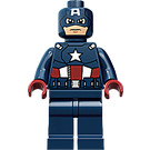 LEGO Captain America with Mask and Dark Red Hands Minifigure