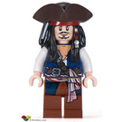 LEGO Captain Jack Sparrow with Vest and Tricorne with Reddish Brown Legs Minifigure