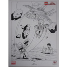 LEGO Captain Marvel Black & White Art Print (5005876)