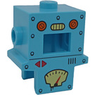 LEGO Cardboard Robot Costume with Rivets and Gauges
