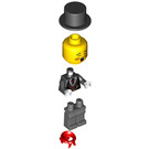 LEGO Carol singer, Male - Tuxedo Shirt en Gold Watch Fob minifiguur