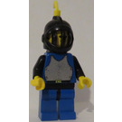 LEGO Castle - Blue Torso with Breastplate, Black Helmet, Yellow Feather Minifigure