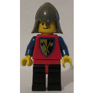 LEGO Castle - Crusader Axe, Red Torso, Dark Gray Helmet Minifigure