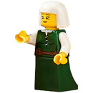 LEGO Hrad Person v Tmavě zelená Šaty Minifigurka