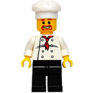 LEGO Chef met Rood Sjaal en 8 Knoppen Vest, Bruin Baard en Zwart Poten Minifiguur