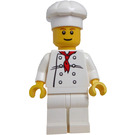 LEGO Chef mit rot Schal und 8 Buttons Vest, Brown Eyebrows und Weiß Beine Minifigur