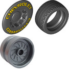 LEGO Chevrolet Tire with Wheel and Hub Cap