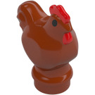 LEGO Poulet avec Noir Yeux (Base large) (69977 / 95342)