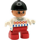 LEGO Child mit Schwarz Riding Hut Duplo Abbildung