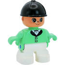LEGO Child with Medium Green Riding Jacket and Black Riding Hat Duplo Figure