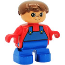 LEGO Child with Overalls and Brown Hair Duplo Figure