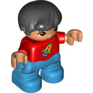 LEGO Child with Red Rocket Top Duplo Figure