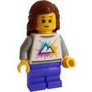 LEGO Child with Reddish Brown Hair with Braids Minifigure