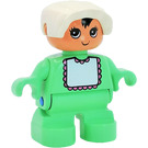 LEGO Child mit Weiß Bib und Bonnet Duplo Abbildung