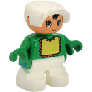 LEGO Kind mit Gelb Bib und Weiß Bonnet Duplo-Figur