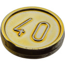 LEGO Chroom Goud Coin met 40