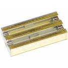 LEGO Chrome Gold Tile 1 x 2 Grille (with Bottom Groove) (2412 / 30244)