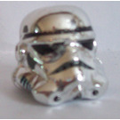 LEGO Krom Silver Stormtrooper Hjälm med Dotted Mun (30408 / 84468)