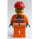 LEGO City Bearded Pracownik budowlany Minifigurka