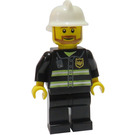 LEGO City Brandweerman met Wit Helm en Baard Minifiguur