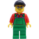 LEGO City Harbor Farmer with Overall, Black Cap and Glasses Minifigure