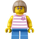 LEGO City People Pack Girl met Rood Glasses minifiguur