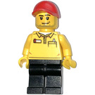 LEGO City Fyrkant Delivery Van Förare Minifigur