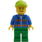 LEGO City Worker in Blue Jacket with Orange Stripes Minifigure