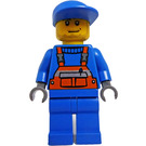 LEGO City worker with Blue Cap Minifigure