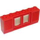 LEGO Classic Venster 1 x 6 x 2 met 2 Panes en Shutters Korte lip