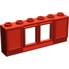 LEGO Classic Venster 1 x 6 x 2 met Shutters zonder glas voor gleufstenen