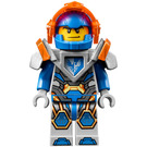 LEGO Clay with Neon Reddish Orange Visor and Silver Armor Minifigure