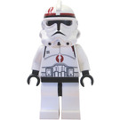 LEGO Clone Trooper jossa Tummanpunainen Merkinnät Minihahmo