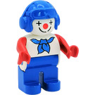 LEGO Clown with Blue Aviator Helmet, Red Arms Duplo Figure