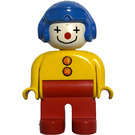 LEGO Clown met Blauw Vliegenier Helm, Geel Armen Duplo Figuur