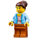 LEGO Club Owner / Manager with Open Light Bright Blue Jacket Minifigure