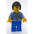 LEGO Straż Przybrzeżna Officer z Okulary I Czarny Włosy Minifigurka