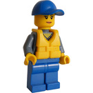 LEGO Kustwacht met Reddingsvest en Blauw Pet - Vrouwelijk Minifiguur