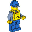 LEGO Kystvakt med Redningsvest og Blå Caps - Mann Minifigur