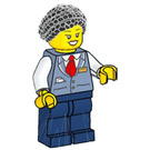 LEGO Conductor with Black Braided Hair Minifigure