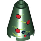 LEGO Cone 2 x 2 x 2 with Christmas Astromech Tree Decoration (Open Stud) (3942 / 17232)