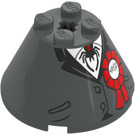 LEGO Cone 4 x 4 x 2 with Mayor of Halloween Town Torso with Axle Hole (3943 / 108298)