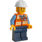 LEGO Construction Foreman - Male (White Construction Helmet) Minifigure