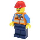 LEGO Bouw Worker - Female (Kraan Operator) minifiguur