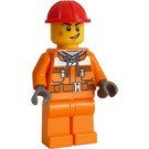 LEGO Pracownik budowlany - Pomarańczowy Kurtka Minifigurka