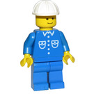 LEGO Construction Worker with 2 Pockets and White Construction Helmet Minifigure