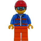 LEGO Konstruktion Worker mit Goggles Minifigur