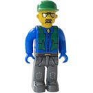 LEGO Construction worker with Green Cap Minifigure