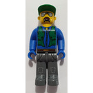 LEGO Construction worker with Green Cap Minifigure